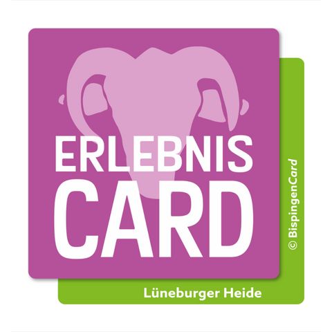 Lila grünes Logo der Erlebnis Card für Lüneburger Heide