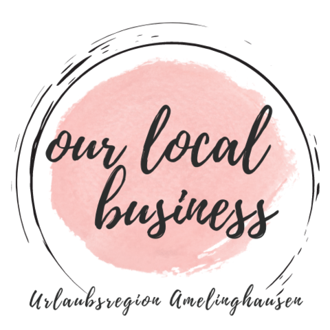 Logo weiß mit Rose für den Zusammenschluss von Lokalen Unternehmen 